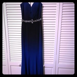 Navy Blue & Royal Blue Formal Dress